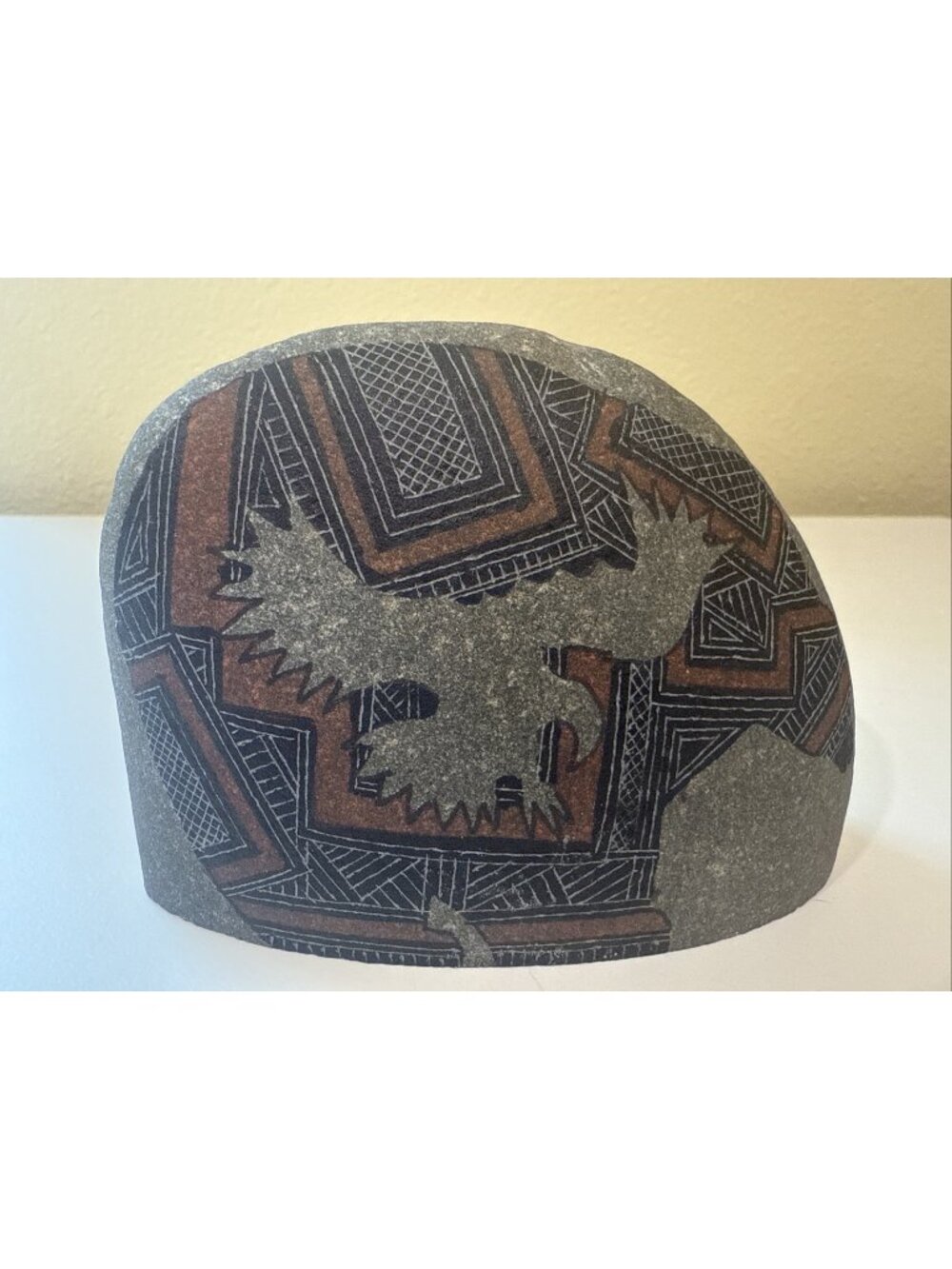 Beautiful Hopi Native American Indigenous Painted Stone Artist Beem